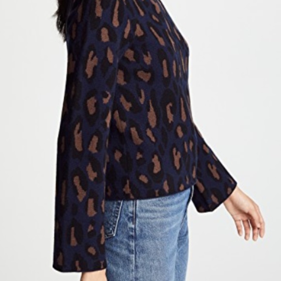 Demylee Navy Cheetah Print Sweater - Picture 3 of 5